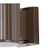 Springwater Ribbed Line Wall Lamp Short Diagonal Pattern Acrylic Shade 1 x GU10 IP54 Dark Brown/Clear/Frosted -7