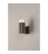 Springwater Ribbed Line Wall Lamp Short Diagonal Pattern Acrylic Shade 1 x GU10 IP54 Dark Brown/Clear/Frosted -8