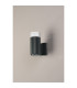 Springwater Ribbed Line Wall Lamp Short Diagonal Pattern Acrylic Shade 1 x GU10 IP54 Grey/Clear/Frosted -7