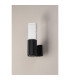Springwater Ribbed Line Wall Lamp Tall Diagonal Pattern Acrylic Shade 1 x GU10 IP54 Black/Clear/Frosted -6