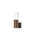Springwater Ribbed Line Wall Lamp Tall Diagonal Pattern Acrylic Shade 1 x GU10 IP54 Dark Brown/Clear/Frosted -1