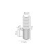 Springwater Ribbed Line Wall Lamp Tall Diagonal Pattern Acrylic Shade 1 x GU10 IP54 Grey/Clear/Frosted -2