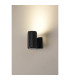 Springwater Ribbed Line Wall Lamp Dome Acrylic Shade 1 x GU10 IP54 Black/Clear/Frosted -3