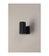 Springwater Ribbed Line Wall Lamp Dome Acrylic Shade 1 x GU10 IP54 Black/Clear/Frosted -7
