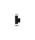 Springwater Diamond Pattern Wall Lamp X Pattern Acrylic Shade 2 x GU10 IP54 Black/Clear/Frosted -1