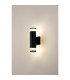 Springwater Diamond Pattern Wall Lamp X Pattern Acrylic Shade 2 x GU10 IP54 Black/Clear/Frosted -3