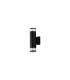 Springwater Diamond Pattern Wall Lamp X Pattern Acrylic Shade 2 x GU10 IP54 Black/Clear/Frosted -4