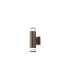 Springwater Diamond Pattern Wall Lamp X Pattern Acrylic Shade 2 x GU10 IP54 Dark Brown/Clear/Frosted -1
