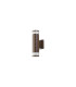 Springwater Diamond Pattern Wall Lamp X Pattern Acrylic Shade 2 x GU10 IP54 Dark Brown/Clear/Frosted -4
