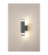 Springwater Diamond Pattern Wall Lamp X Pattern Acrylic Shade 2 x GU10 IP54 Grey/Clear/Frosted -3