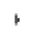 Springwater Diamond Pattern Wall Lamp X Pattern Acrylic Shade 2 x GU10 IP54 Grey/Clear/Frosted -4