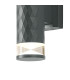 Springwater Diamond Pattern Wall Lamp X Pattern Acrylic Shade 2 x GU10 IP54 Grey/Clear/Frosted -7