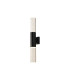 Springwater II Diamond Pattern Wall Lamp Bubble Acrylic Shade 2 x GU10 IP54 Black/Clear -1