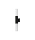 Springwater II Diamond Pattern Wall Lamp Bubble Acrylic Shade 2 x GU10 IP54 Black/Clear -4