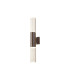 Springwater II Diamond Pattern Wall Lamp Bubble Acrylic Shade 2 x GU10 IP54 Dark Brown/Clear -1