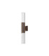 Springwater II Diamond Pattern Wall Lamp Bubble Acrylic Shade 2 x GU10 IP54 Dark Brown/Clear -4