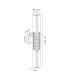 Springwater II Diamond Pattern Wall Lamp Bubble Acrylic Shade 2 x GU10 IP54 Grey/Clear -2
