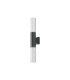Springwater II Diamond Pattern Wall Lamp Bubble Acrylic Shade 2 x GU10 IP54 Grey/Clear -4