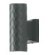 Springwater II Diamond Pattern Wall Lamp Bubble Acrylic Shade 2 x GU10 IP54 Grey/Clear -5