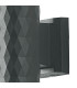 Springwater II Diamond Pattern Wall Lamp Bubble Acrylic Shade 2 x GU10 IP54 Grey/Clear -7