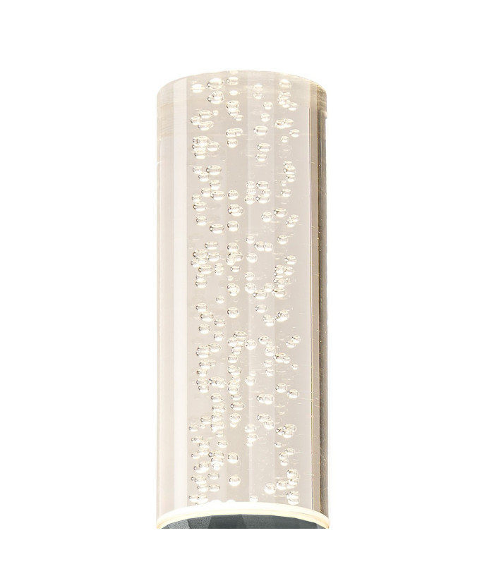 Springwater II Diamond Pattern Wall Lamp Bubble Acrylic Shade 2 x GU10 IP54 Grey/Clear -8