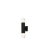 Springwater Diamond Pattern Wall Lamp Tier Pattern Acrylic Shade 2 x GU10 IP54 Black/Clear -1