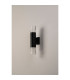 Springwater Diamond Pattern Wall Lamp Tier Pattern Acrylic Shade 2 x GU10 IP54 Black/Clear -7