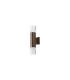 Springwater Diamond Pattern Wall Lamp Tier Pattern Acrylic Shade 2 x GU10 IP54 Dark Brown/Clear -4