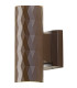 Springwater Diamond Pattern Wall Lamp Tier Pattern Acrylic Shade 2 x GU10 IP54 Dark Brown/Clear -5