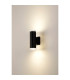 Springwater Diamond Pattern Wall Lamp Shallow Acrylic Shade 2 x GU10 IP54 Black/Clear/Frosted -3