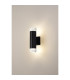Springwater Diamond Pattern Wall Lamp Short Diagonal Pattern Acrylic Shade 2 x GU10 IP54 Black/Clear/Frosted -3