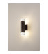 Springwater Diamond Pattern Wall Lamp Short Diagonal Pattern Acrylic Shade 2 x GU10 IP54 Dark Brown/Clear/Frosted -3