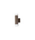 Springwater Diamond Pattern Wall Lamp Short Diagonal Pattern Acrylic Shade 2 x GU10 IP54 Dark Brown/Clear/Frosted -4