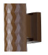 Springwater Diamond Pattern Wall Lamp Short Diagonal Pattern Acrylic Shade 2 x GU10 IP54 Dark Brown/Clear/Frosted -6