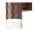 Springwater Diamond Pattern Wall Lamp Short Diagonal Pattern Acrylic Shade 2 x GU10 IP54 Dark Brown/Clear/Frosted -7