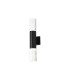 Springwater Diamond Pattern Wall Lamp Tall Diagonal Pattern Acrylic Shade 2 x GU10 IP54 Black/Clear/Frosted -1
