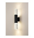 Springwater Diamond Pattern Wall Lamp Tall Diagonal Pattern Acrylic Shade 2 x GU10 IP54 Black/Clear/Frosted -3