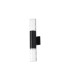 Springwater Diamond Pattern Wall Lamp Tall Diagonal Pattern Acrylic Shade 2 x GU10 IP54 Black/Clear/Frosted -4
