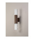 Springwater Diamond Pattern Wall Lamp Tall Diagonal Pattern Acrylic Shade 2 x GU10 IP54 Dark Brown/Clear/Frosted -8
