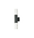 Springwater Diamond Pattern Wall Lamp Tall Diagonal Pattern Acrylic Shade 2 x GU10 IP54 Grey/Clear/Frosted -1