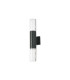 Springwater Diamond Pattern Wall Lamp Tall Diagonal Pattern Acrylic Shade 2 x GU10 IP54 Grey/Clear/Frosted -4