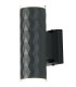Springwater Diamond Pattern Wall Lamp Tall Diagonal Pattern Acrylic Shade 2 x GU10 IP54 Grey/Clear/Frosted -6