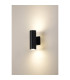 Springwater Diamond Pattern Wall Lamp Dome Acrylic Shade 2 x GU10 IP54 Black/Clear/Frosted -3