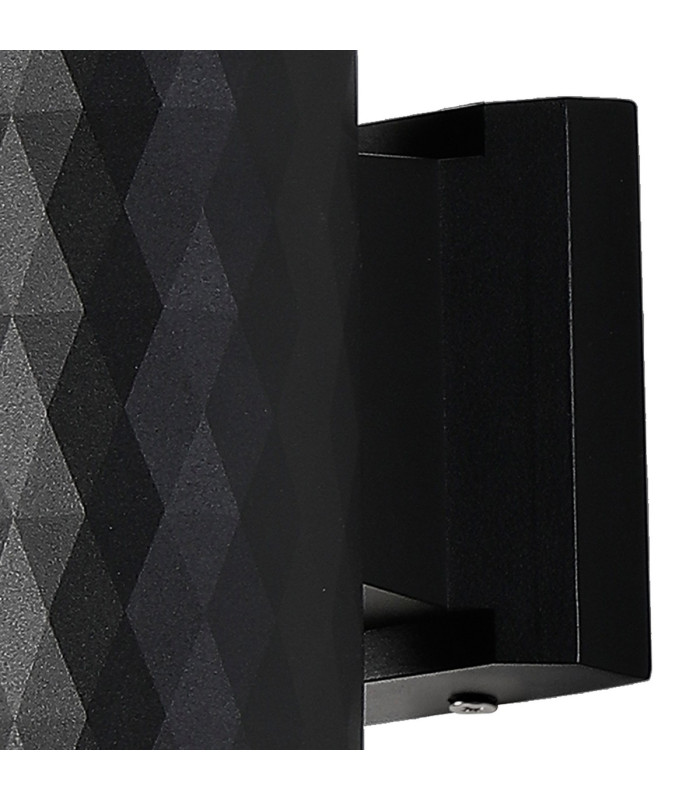 Springwater Diamond Pattern Wall Lamp Dome Acrylic Shade 2 x GU10 IP54 Black/Clear/Frosted -6