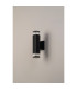 Springwater Ribbed Line Wall Lamp X Pattern Acrylic Shade 2 x GU10 IP54 Black/Clear/Frosted -7