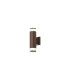 Springwater Ribbed Line Wall Lamp X Pattern Acrylic Shade 2 x GU10 IP54 Dark Brown/Clear/Frosted -1