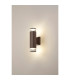Springwater Ribbed Line Wall Lamp X Pattern Acrylic Shade 2 x GU10 IP54 Dark Brown/Clear/Frosted -3