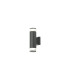 Springwater Ribbed Line Wall Lamp X Pattern Acrylic Shade 2 x GU10 IP54 Grey/Clear/Frosted -1