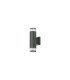 Springwater Ribbed Line Wall Lamp X Pattern Acrylic Shade 2 x GU10 IP54 Grey/Clear/Frosted -4