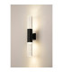Springwater II Ribbed Line Wall Lamp Bubble Acrylic Shade 2 x GU10 IP54 Black/Clear -3
